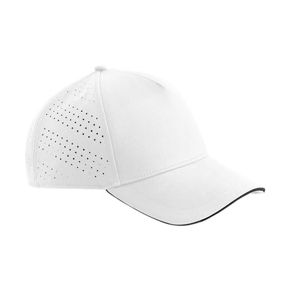 White-Black - Front - Beechfield Accelerate Baseball Cap
