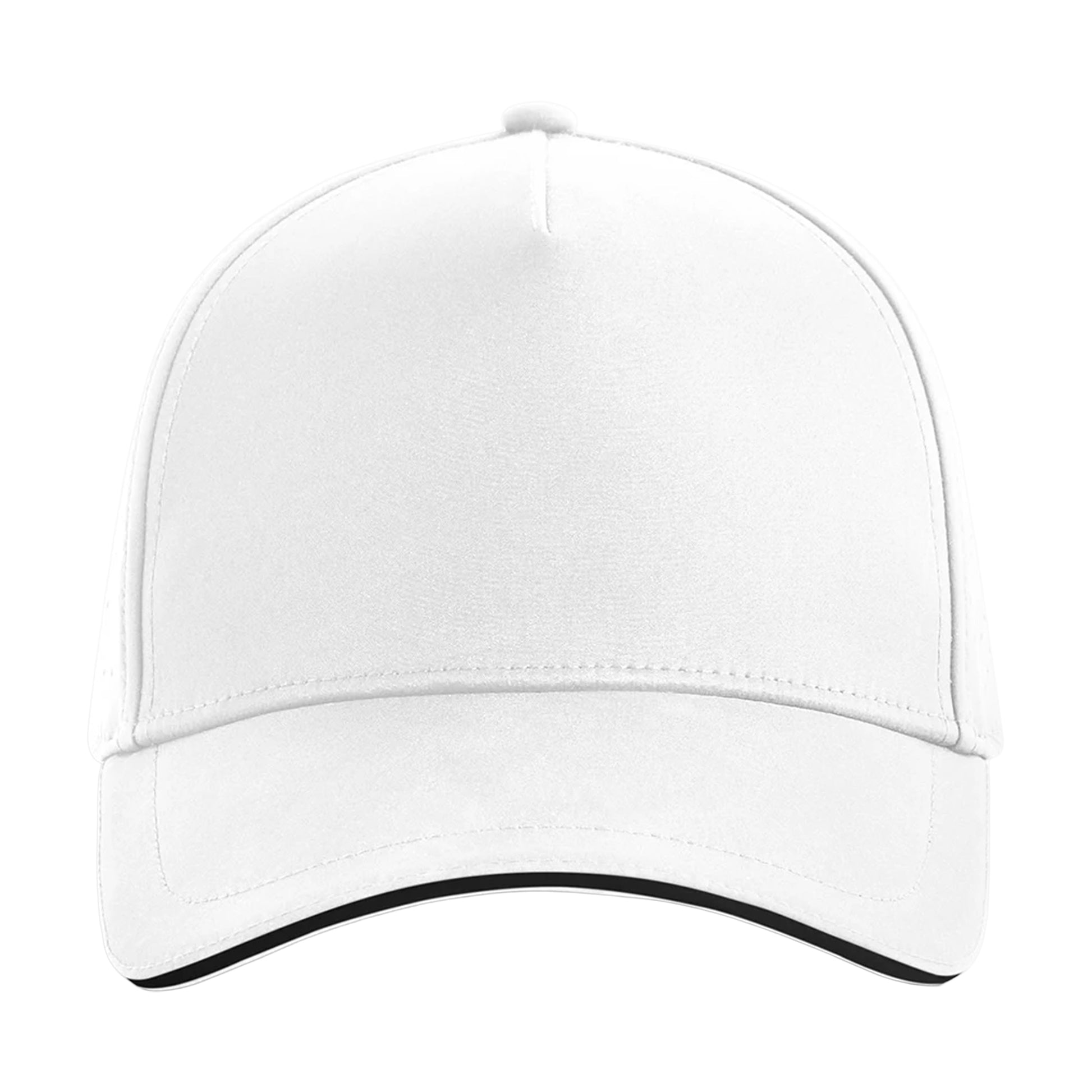 White-Black - Side - Beechfield Accelerate Baseball Cap