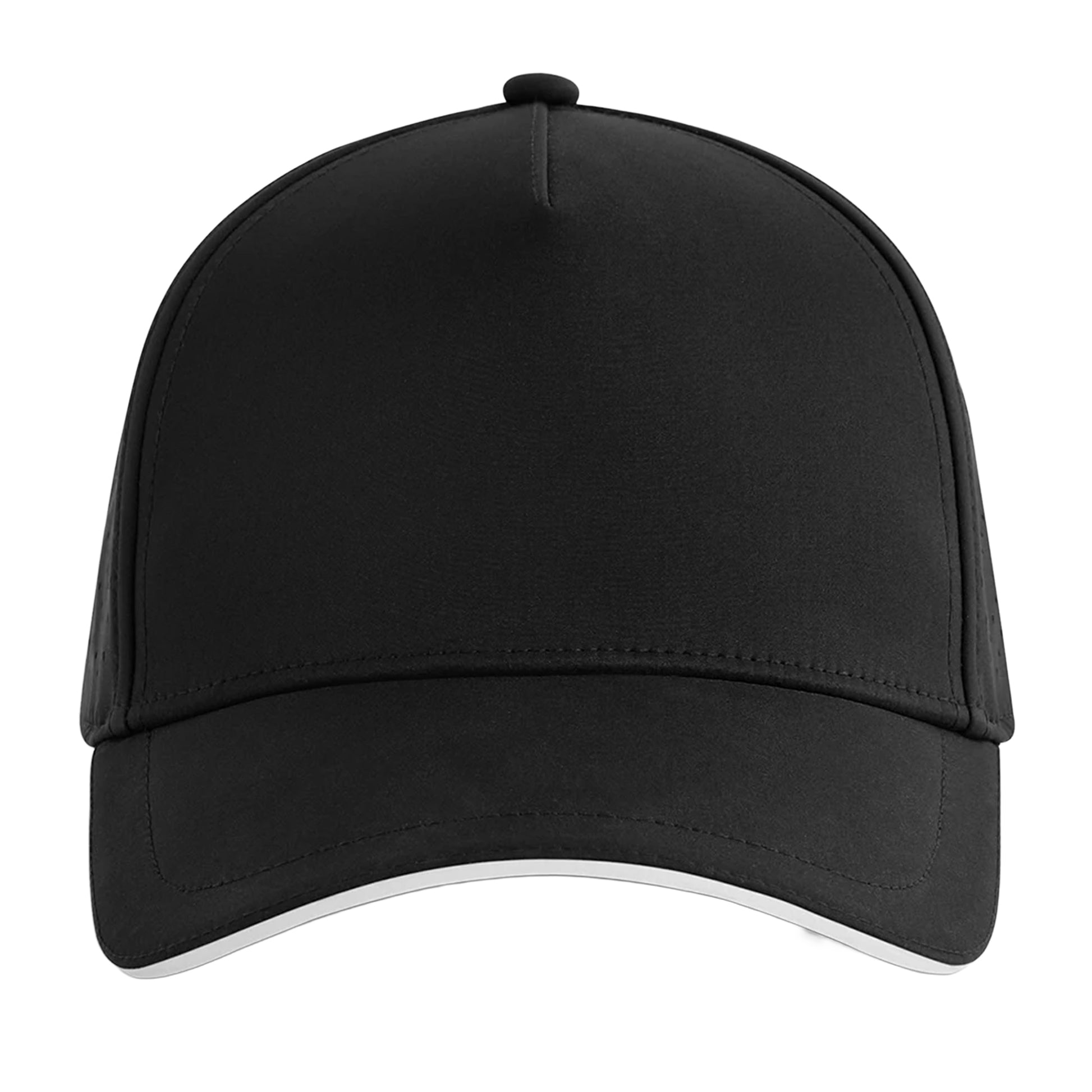 Black-White - Side - Beechfield Accelerate Baseball Cap