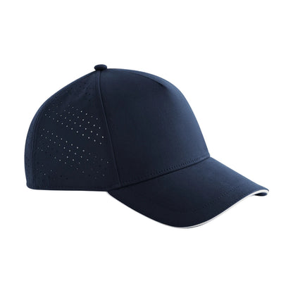 Navy-White - Front - Beechfield Accelerate Baseball Cap