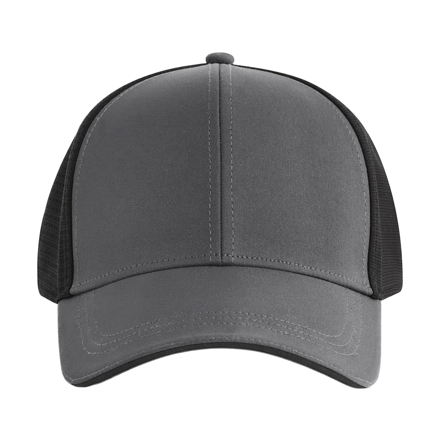 Gunmetal-Black - Side - Beechfield Club Colour Block Baseball Cap