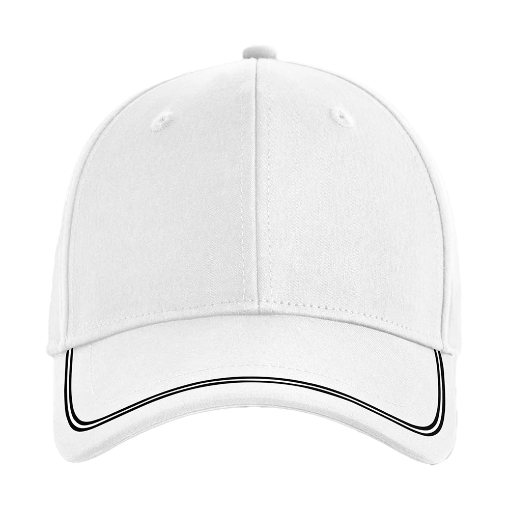 White-Black - Side - Beechfield Match Day Baseball Cap