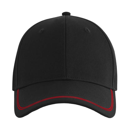 Black-Red - Side - Beechfield Match Day Baseball Cap