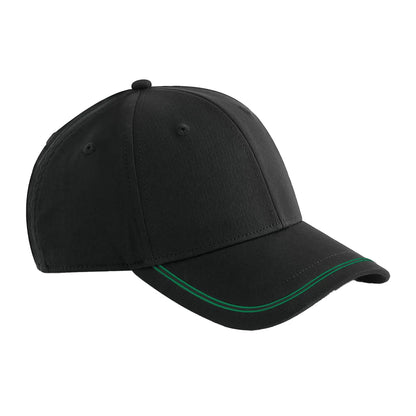 Black-Kelly Green - Front - Beechfield Match Day Baseball Cap