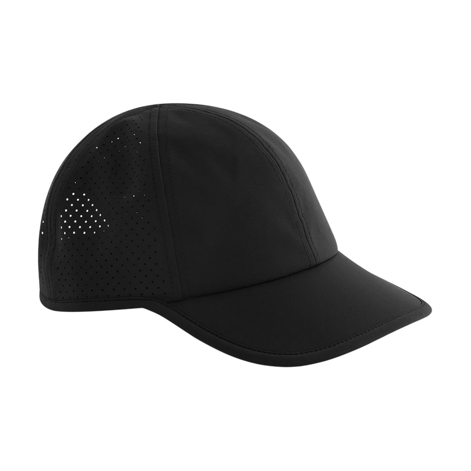 Black - Front - Beechfield Technical Training Baseball Cap
