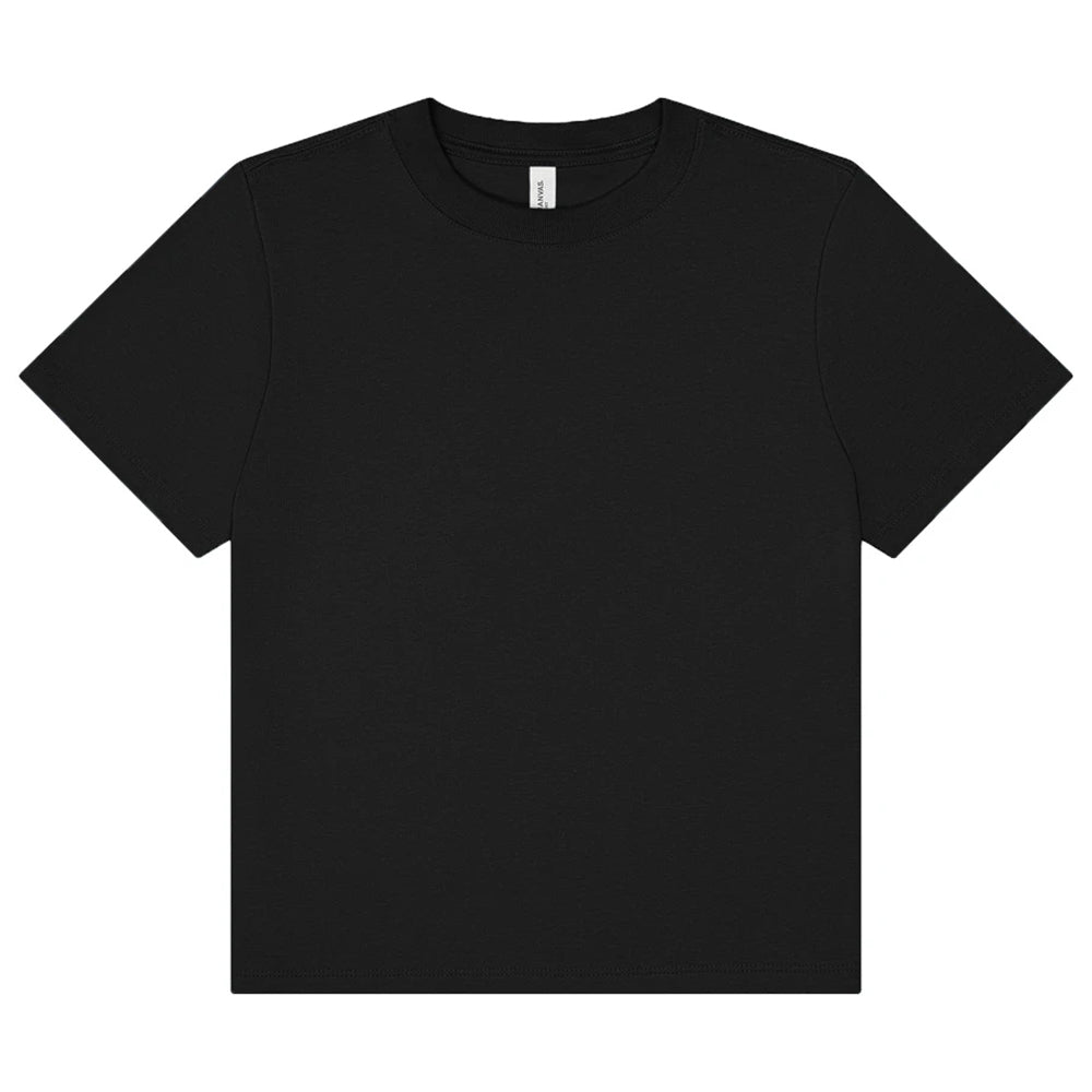 Vintage Black - Front - Bella + Canvas Womens-Ladies Heavy Duty Boxy T-Shirt