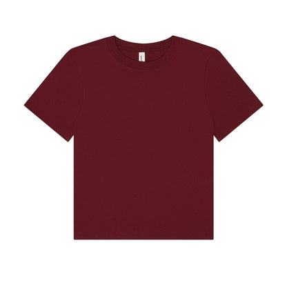 Maroon - Front - Bella + Canvas Womens-Ladies Heavy Duty Boxy T-Shirt