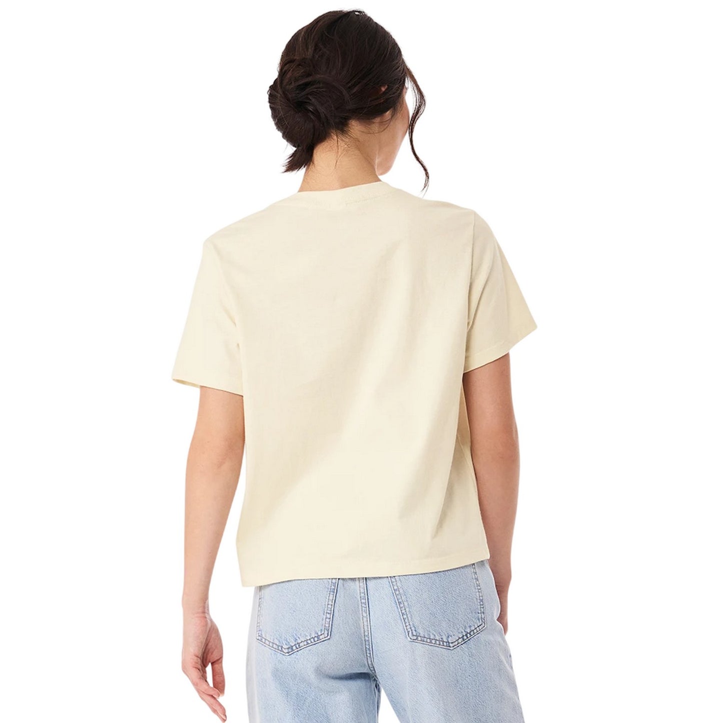Natural - Side - Bella + Canvas Womens-Ladies Heavy Duty Boxy T-Shirt