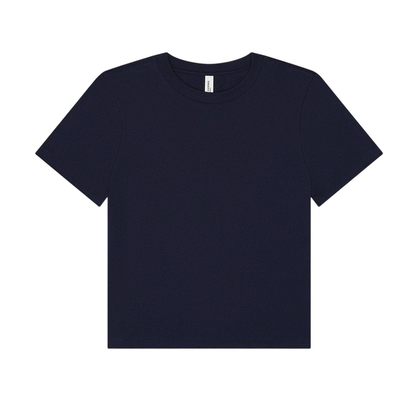 Navy - Front - Bella + Canvas Womens-Ladies Heavy Duty Boxy T-Shirt