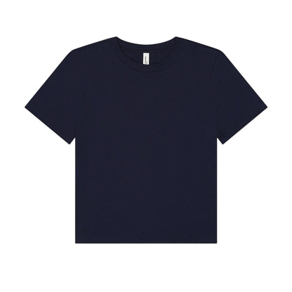 Navy - Front - Bella + Canvas Womens-Ladies Heavy Duty Boxy T-Shirt