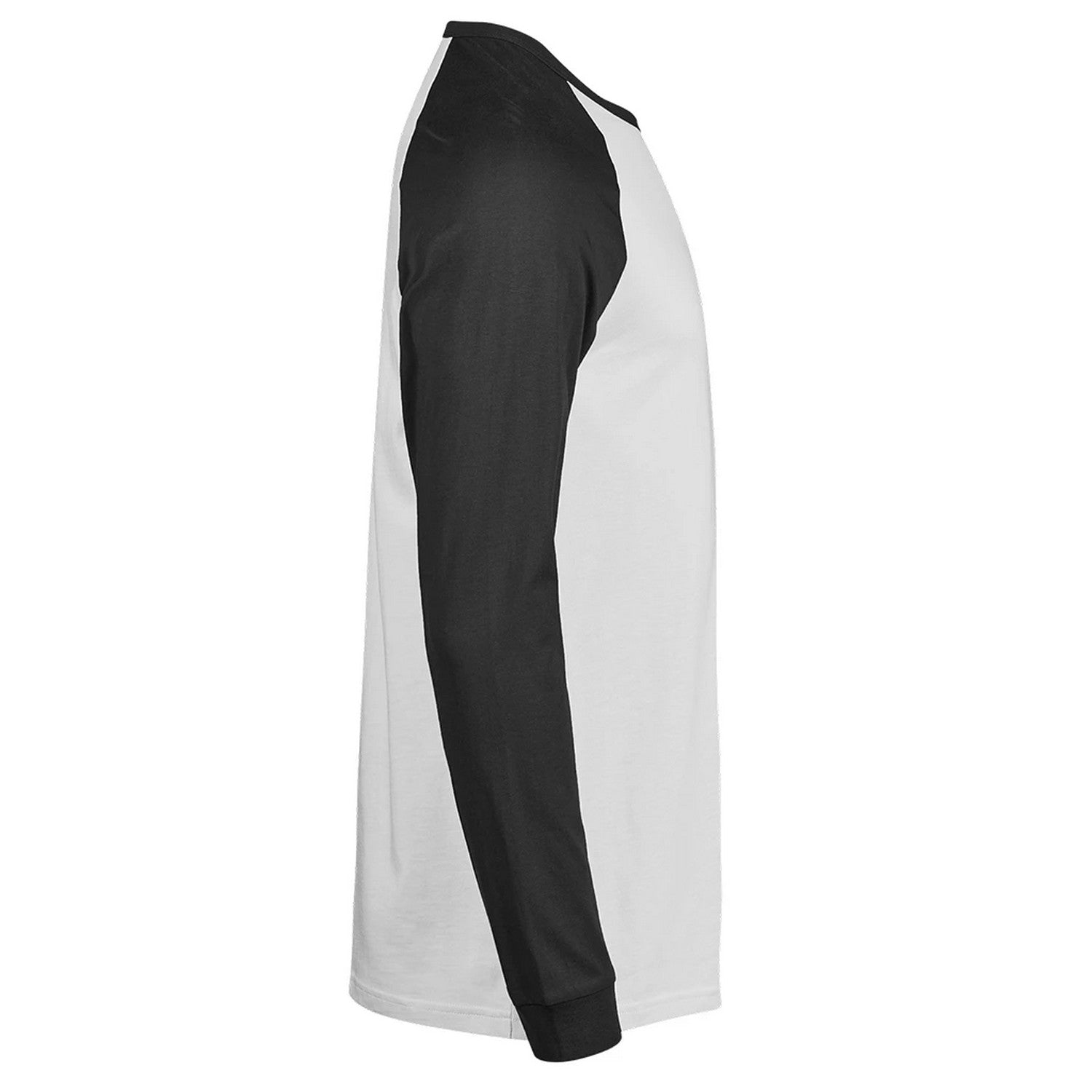 White-Black - Side - Tee Jays Unisex Adult Unlabeled Baseball T-Shirt