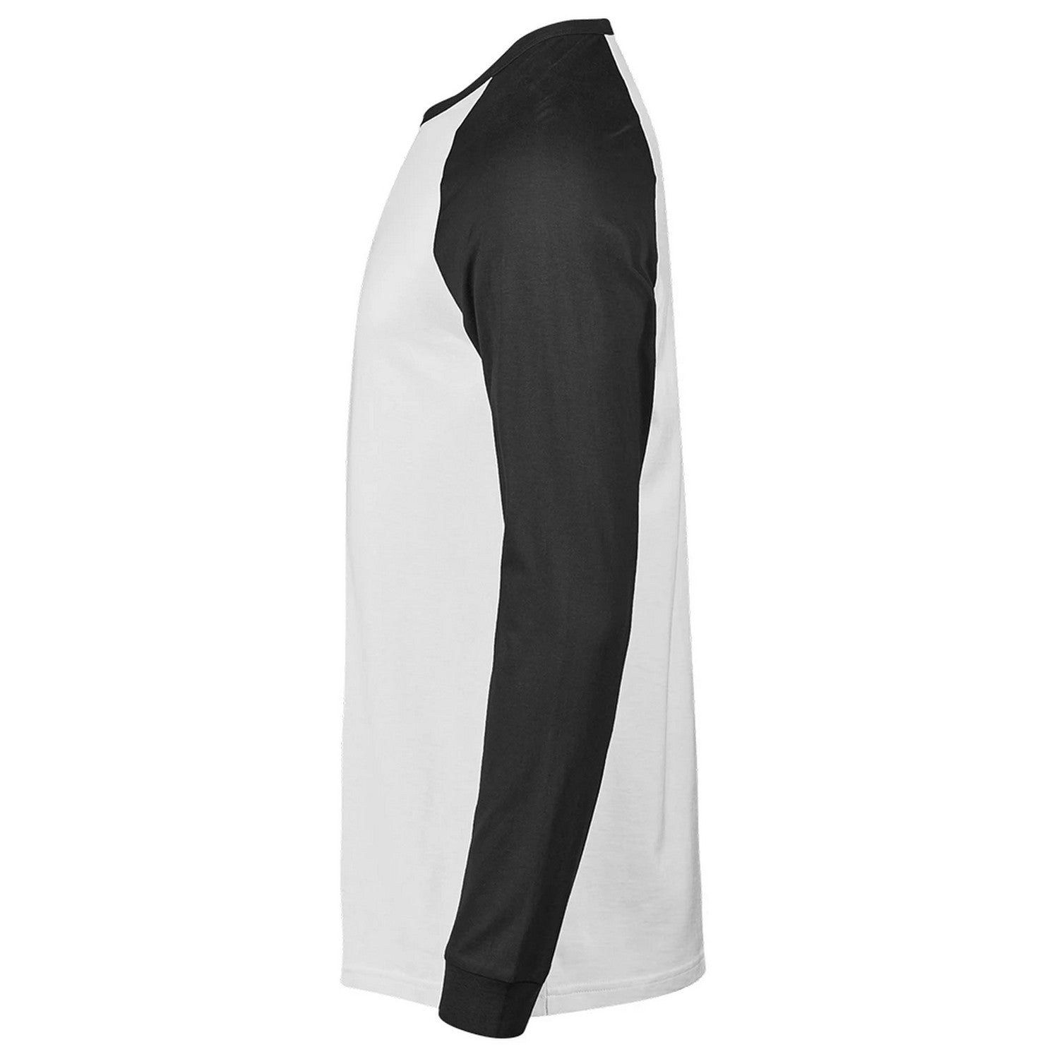 White-Black - Lifestyle - Tee Jays Unisex Adult Unlabeled Baseball T-Shirt