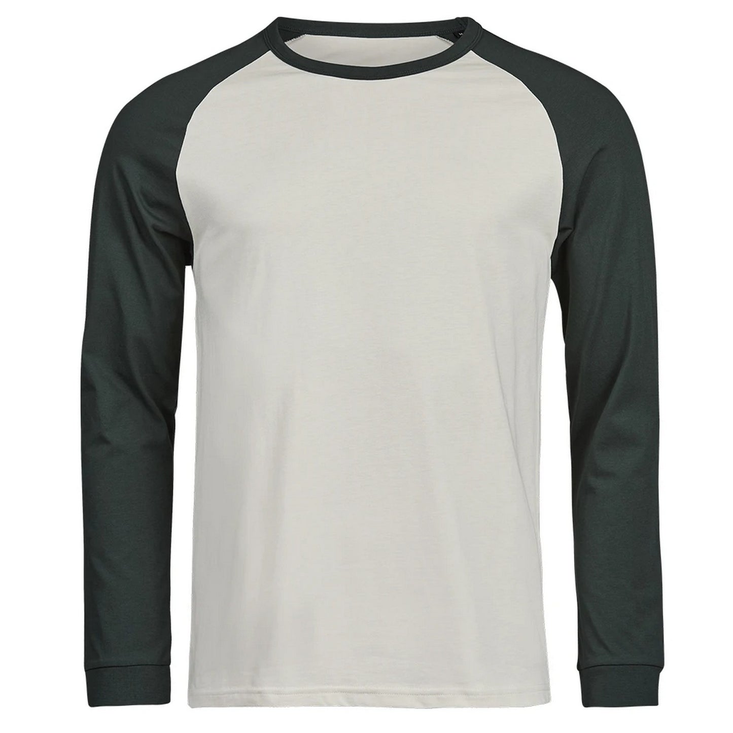 Cement-Dark Green - Front - Tee Jays Unisex Adult Unlabeled Baseball T-Shirt