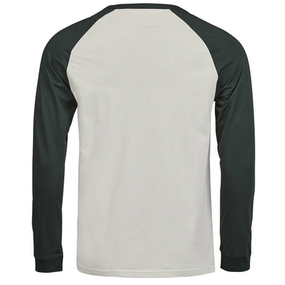 Cement-Dark Green - Back - Tee Jays Unisex Adult Unlabeled Baseball T-Shirt