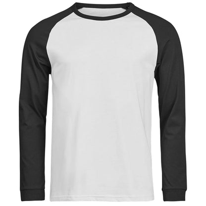 White-Black - Front - Tee Jays Unisex Adult Unlabeled Baseball T-Shirt