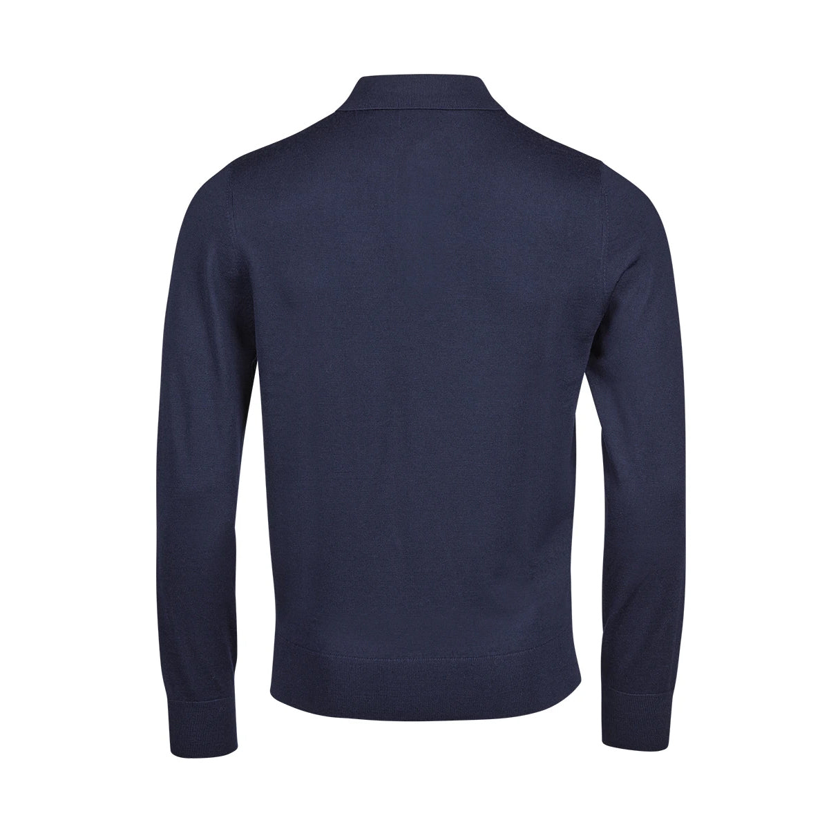 Navy - Back - Tee Jays Mens Knitted Polo Shirt