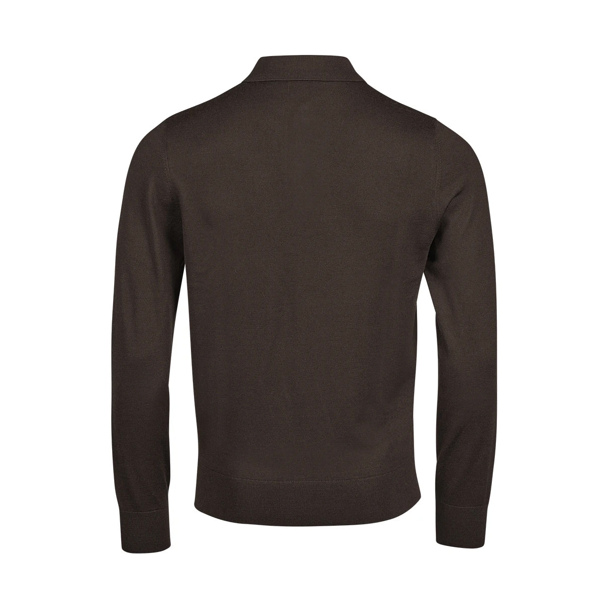 Mocha - Back - Tee Jays Mens Knitted Polo Shirt