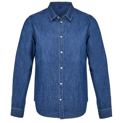 Stonewash Denim - Front - NEOBLU Mens Bennett Denim Shirt