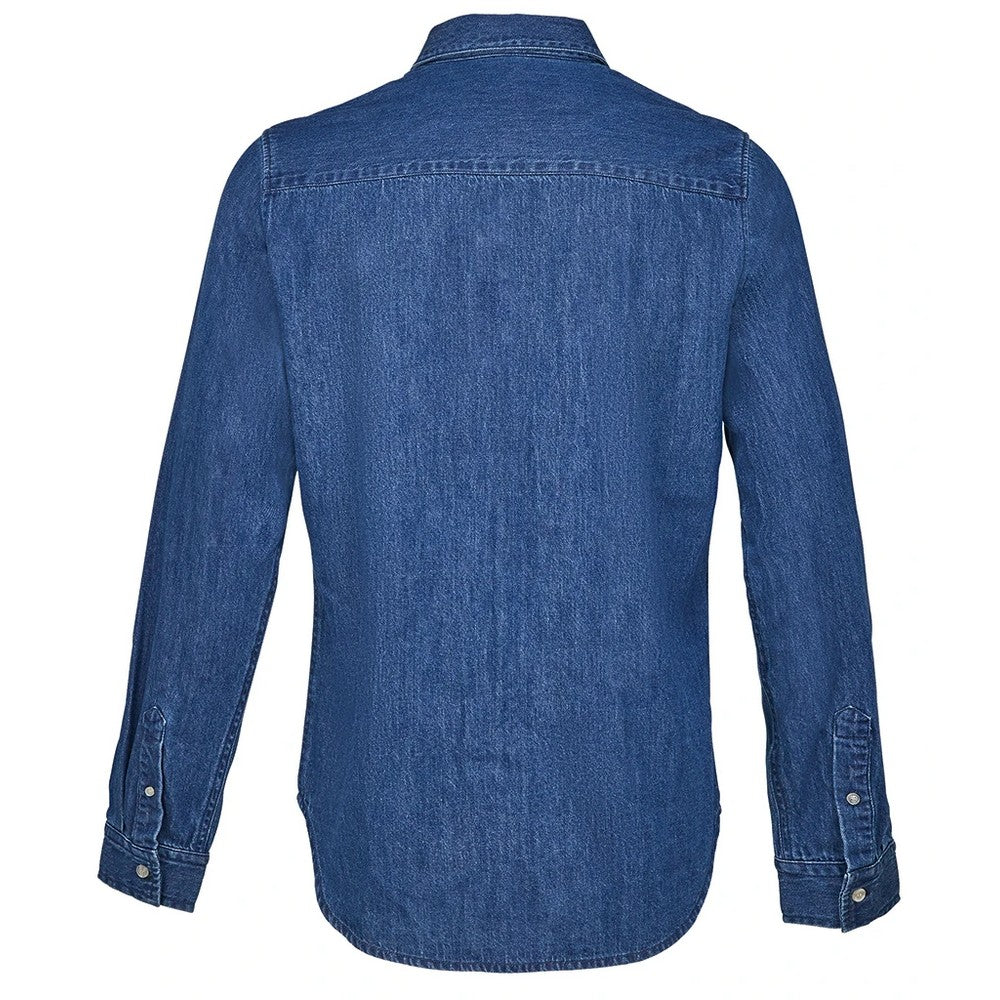 Stonewash Denim - Back - NEOBLU Mens Bennett Denim Shirt