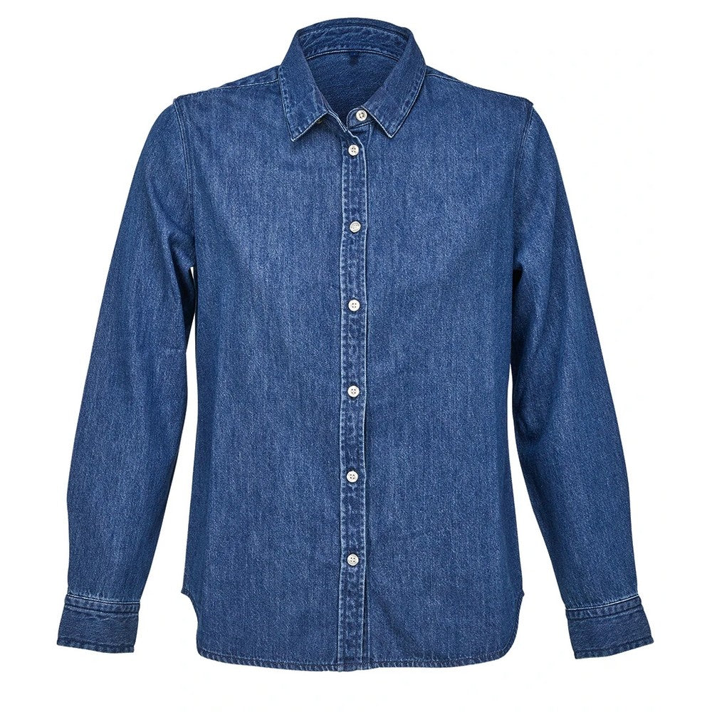 Stonewash Denim - Front - NEOBLU Womens-Ladies Bennett Denim Shirt