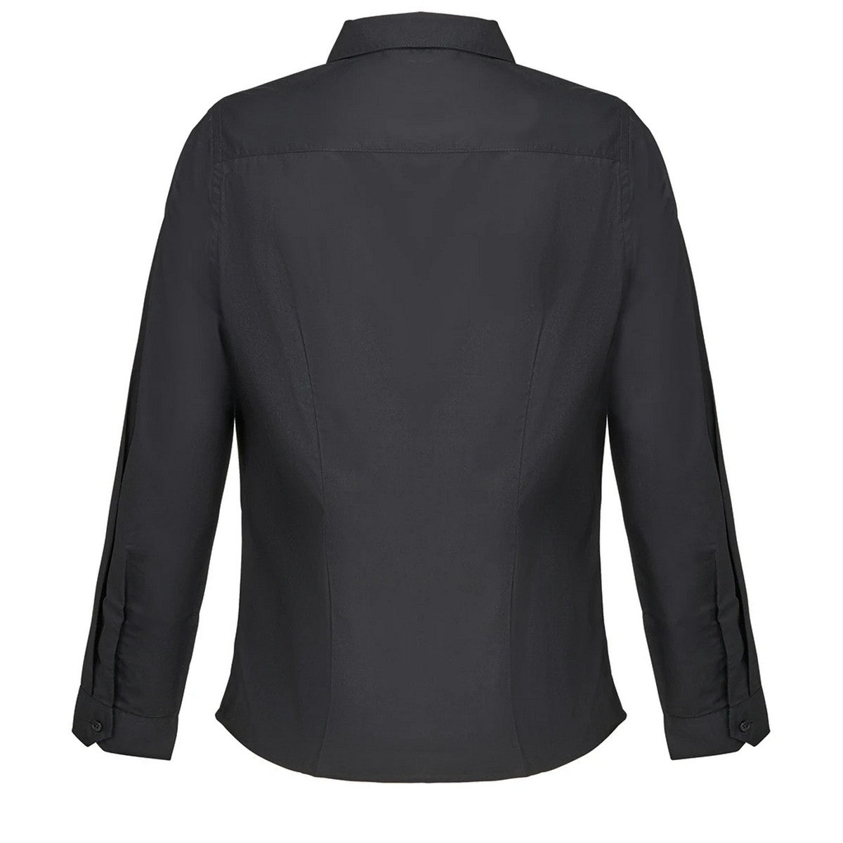 Black - Back - SOLS Womens-Ladies Bailey Poplin Long-Sleeved Shirt