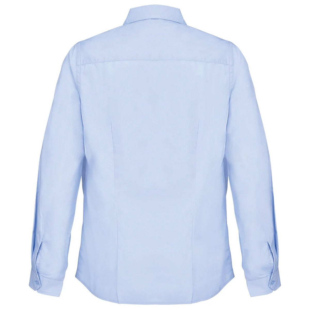 Sky Blue - Back - SOLS Womens-Ladies Bailey Poplin Long-Sleeved Shirt