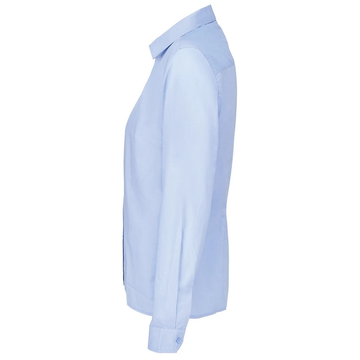 Sky Blue - Side - SOLS Womens-Ladies Bailey Poplin Long-Sleeved Shirt