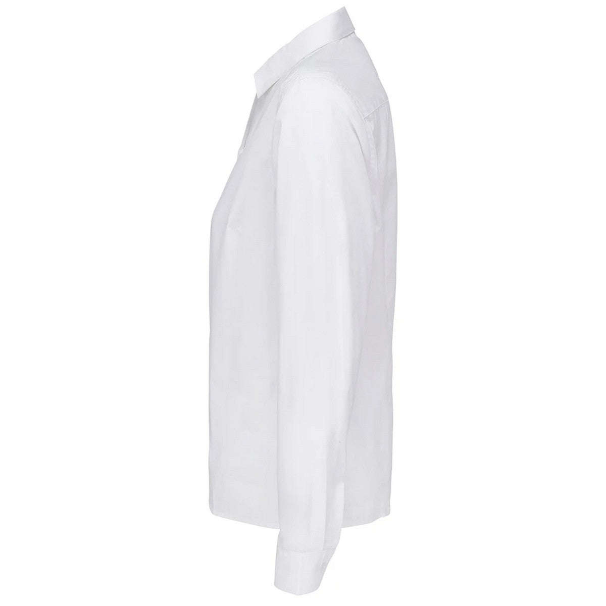 White - Side - SOLS Womens-Ladies Bailey Poplin Long-Sleeved Shirt