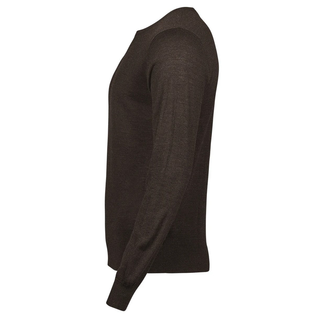 Mocha - Side - Tee Jays Mens Merino Blend Crew Neck Sweatshirt
