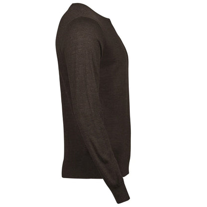 Mocha - Lifestyle - Tee Jays Mens Merino Blend Crew Neck Sweatshirt