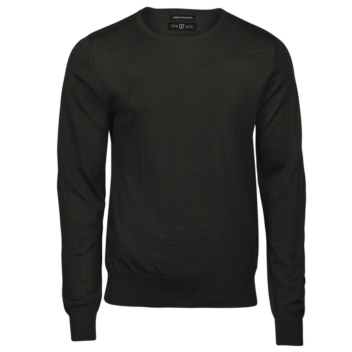 Pine - Front - Tee Jays Mens Merino Blend Crew Neck Sweatshirt
