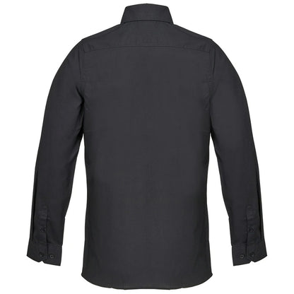 Black - Back - SOLS Unisex Adult Bailey Poplin Long-Sleeved Shirt