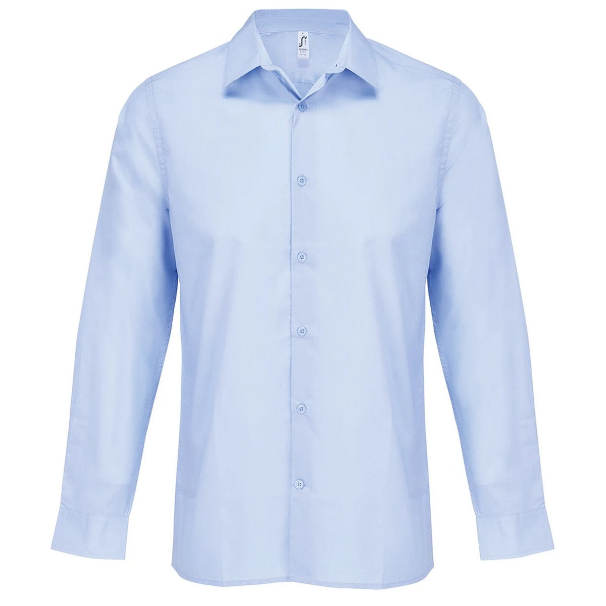 Sky Blue - Front - SOLS Unisex Adult Bailey Poplin Long-Sleeved Shirt