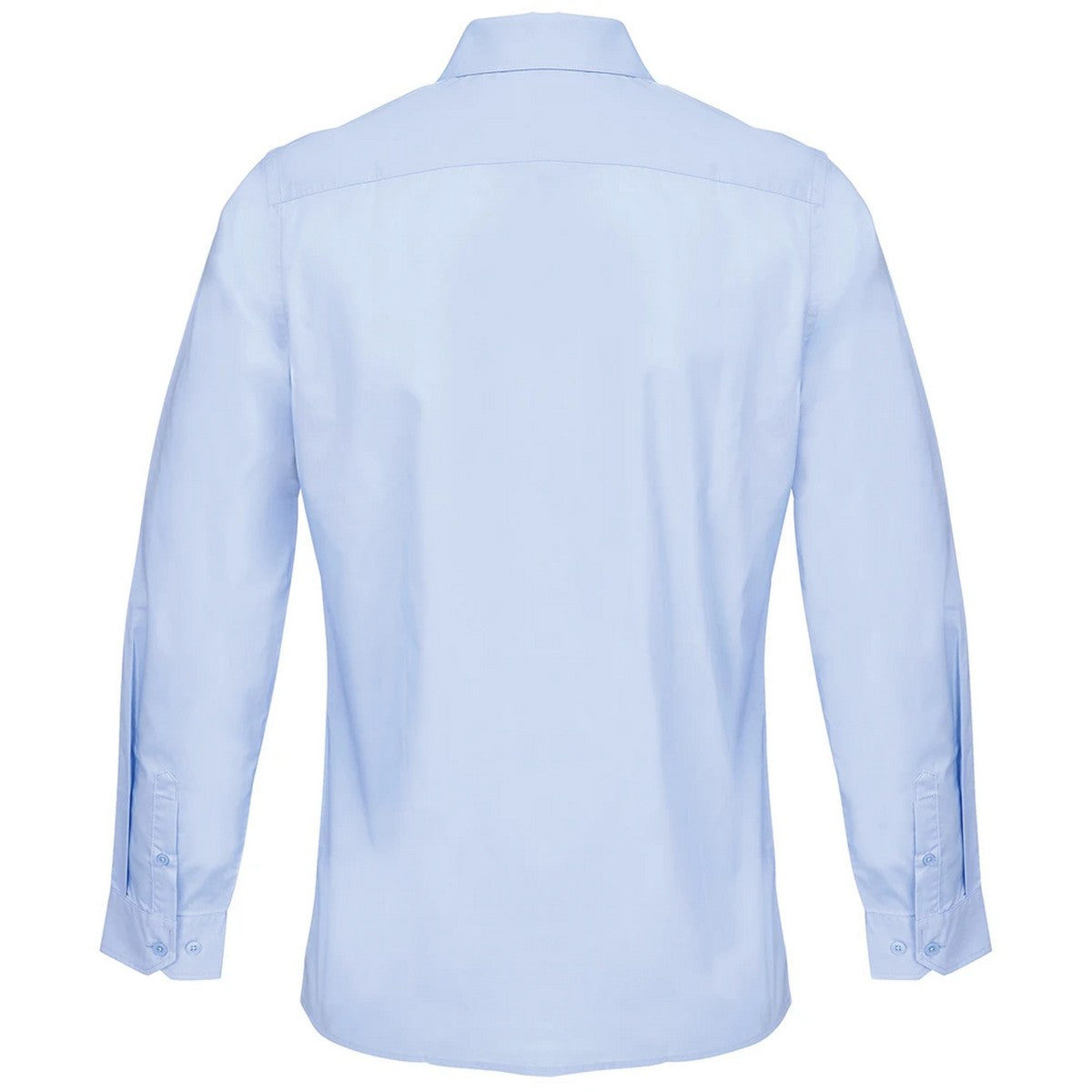 Sky Blue - Back - SOLS Unisex Adult Bailey Poplin Long-Sleeved Shirt