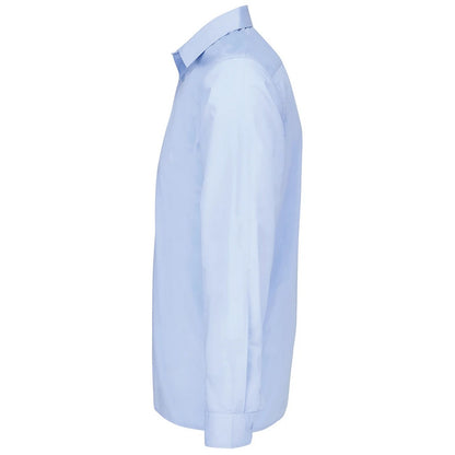 Sky Blue - Side - SOLS Unisex Adult Bailey Poplin Long-Sleeved Shirt