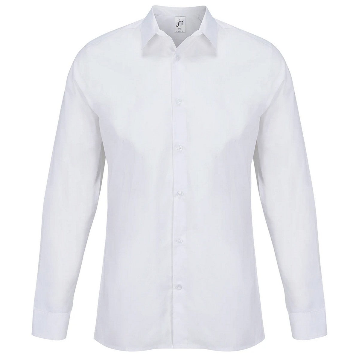 White - Front - SOLS Unisex Adult Bailey Poplin Long-Sleeved Shirt