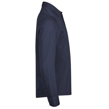 Navy - Lifestyle - Tee Jays Mens Luxury Stretch Organic Long-Sleeved Shirt