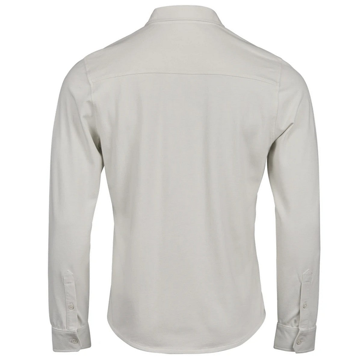 Cement - Back - Tee Jays Mens Luxury Stretch Organic Long-Sleeved Shirt