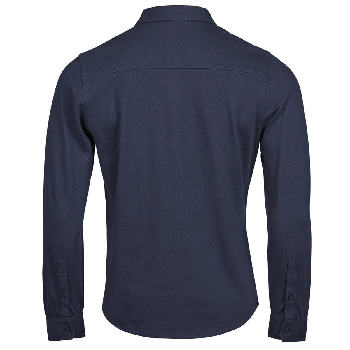 Navy - Back - Tee Jays Mens Luxury Stretch Organic Long-Sleeved Shirt