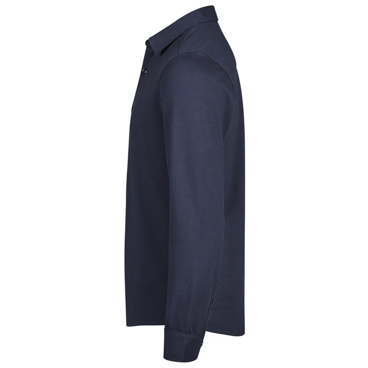 Navy - Side - Tee Jays Mens Luxury Stretch Organic Long-Sleeved Shirt