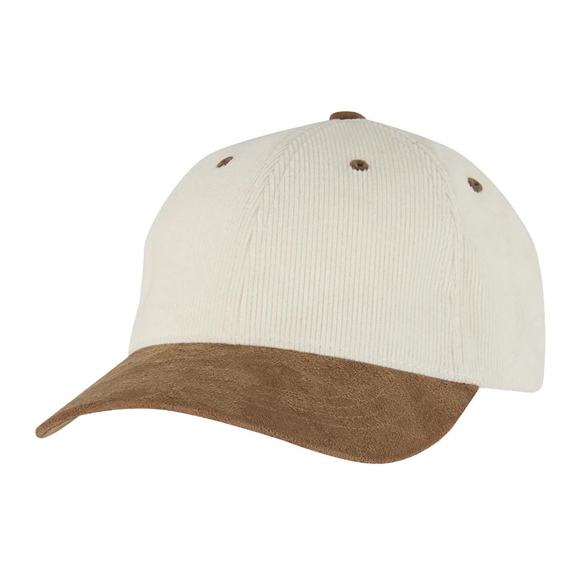 Cream-Caramel - Front - Flexfit Unisex Adult Corduroy Suade Cap