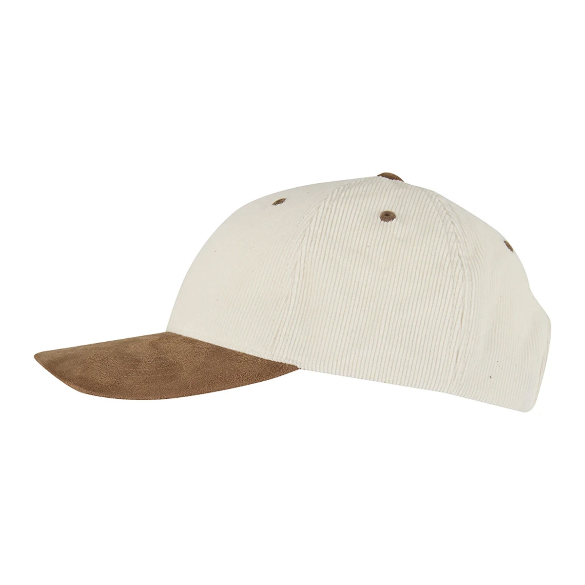 Cream-Caramel - Side - Flexfit Unisex Adult Corduroy Suade Cap