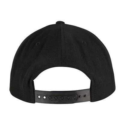 Black - Back - Flexfit Unisex Adult Logo 5 Panel Snapback Cap