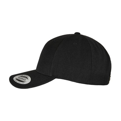 Black - Side - Flexfit Unisex Adult Logo 5 Panel Snapback Cap