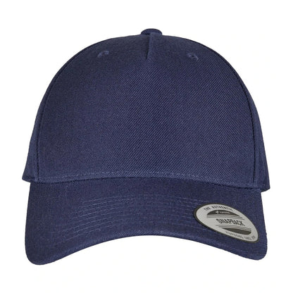 Navy - Front - Flexfit Unisex Adult Logo 5 Panel Snapback Cap