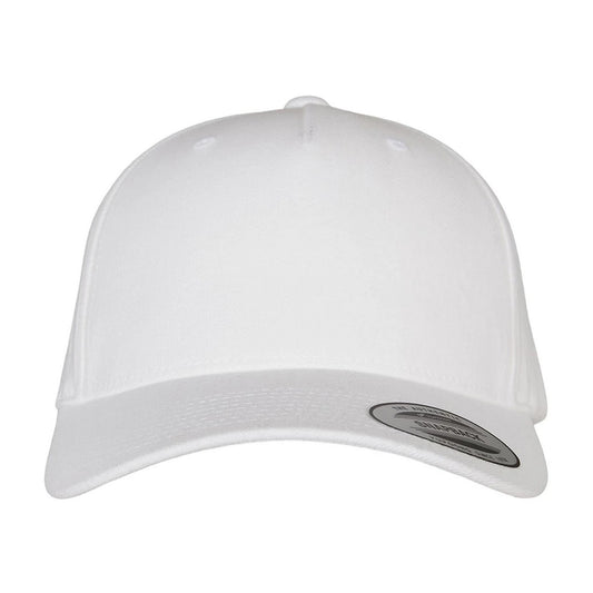 White - Front - Flexfit Unisex Adult Logo 5 Panel Snapback Cap