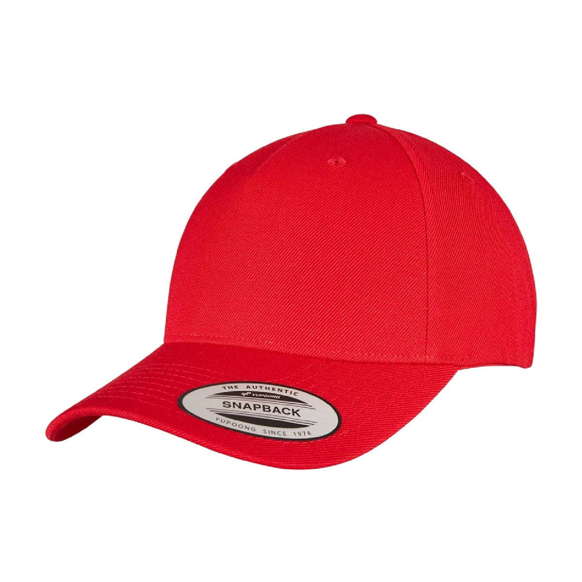 Red - Side - Flexfit Unisex Adult Logo 5 Panel Snapback Cap