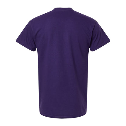 Fan Dark Purple - Back - Gildan Unisex Adult Heavy Cotton T-Shirt