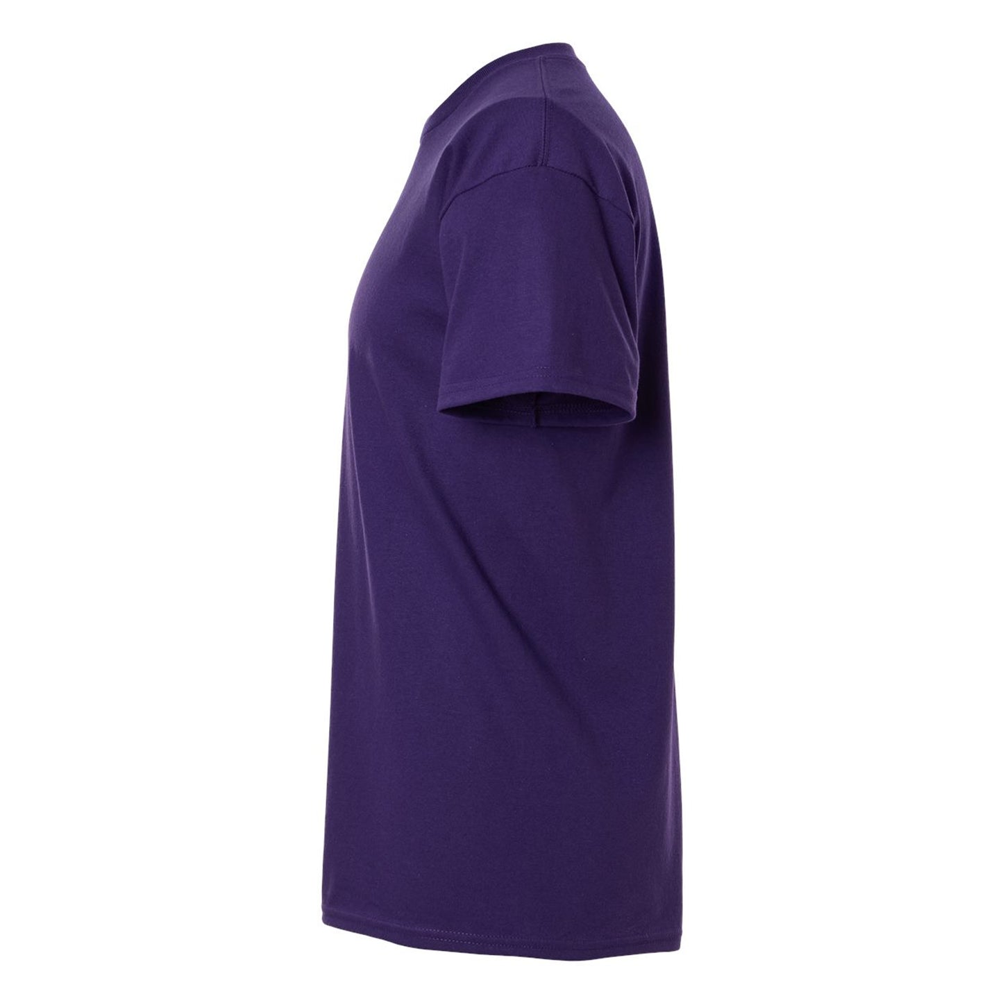 Fan Dark Purple - Side - Gildan Unisex Adult Heavy Cotton T-Shirt