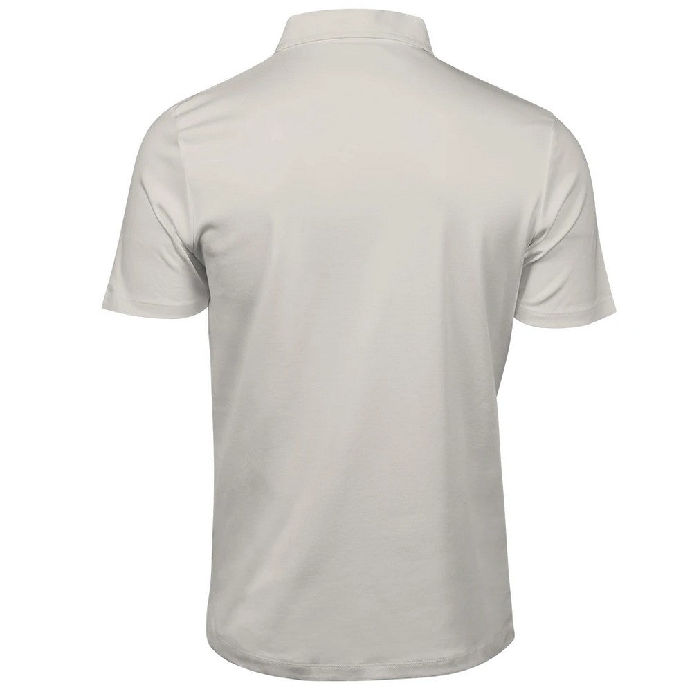 Cement - Back - Tee Jays Mens Prima Cotton Interlocking Polo Shirt